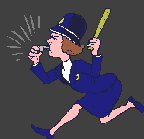 Policjantka z gwizdkiem